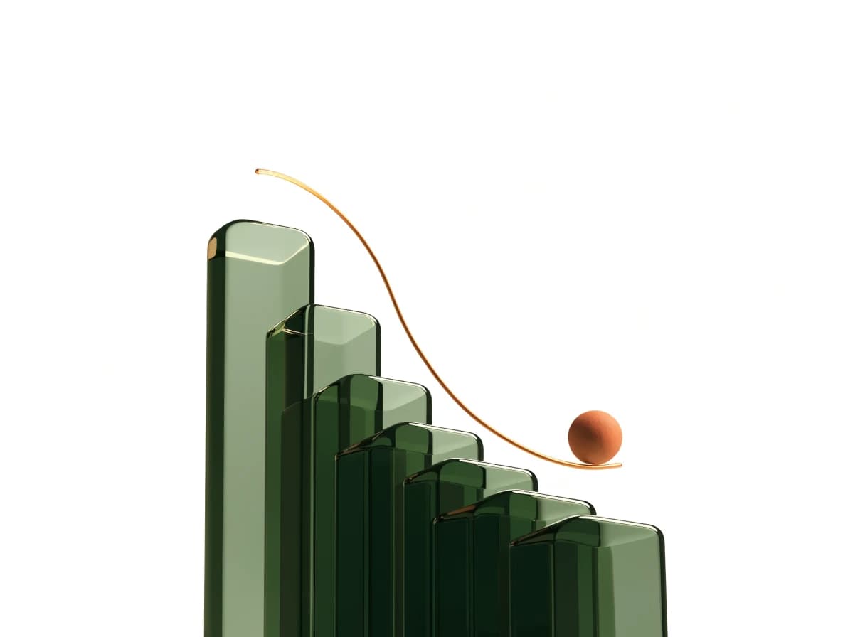 Abstract visual of analytical data surfaces